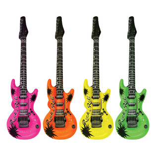 インフレータブル ギター ネオンミックス - 95cm（12個入）