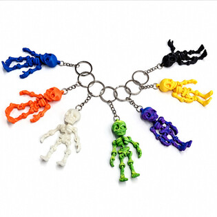 カラフルガイコツ キーホルダー（48個入）