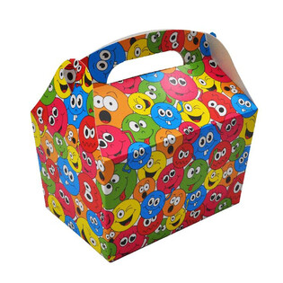 スマイリー キッズメニューボックス - サイズ 18.5x12x19 CM - フードボックス (24枚入)