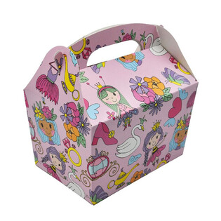 キッズメニューボックス：プリンセス - サイズ 18.5x12x19 CM - フードボックス (24枚入)