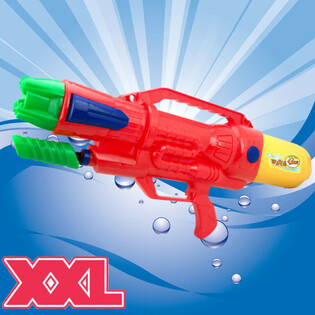 XXL 水鉄砲 - スーパーソーカー 水鉄砲 - サイズ: 63.5 x 10 x 26 CM - ダブルショット 水鉄砲 (1個)