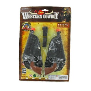 カウボーイ トイ ガン セット 台紙付 - モデル 1 (6個入)