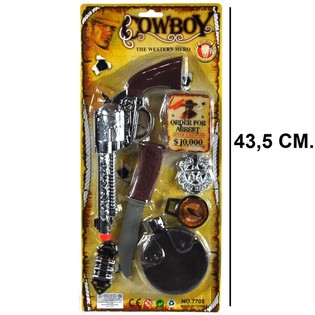 カウボーイ おもちゃセット 台紙付き - モデル4 (6個入)