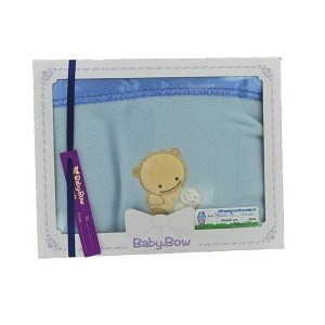 Baby Bow ベビー用フリースブランケット - ブルー